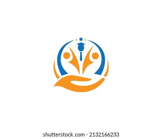 Education Graduation And Job Market Logo Design Vector Icon Template.