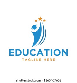 education graduation logo design template