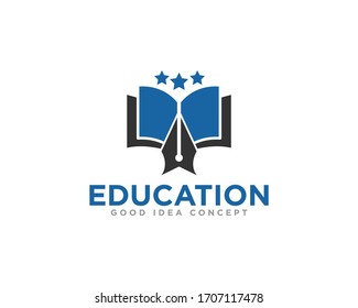 Design-Vektorillustration für das Logo "Bildung und Ausbildung"