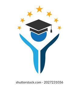 Education and Graduation Logo Design Vector
