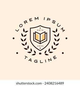 Education and Graduation Logo Design Vector Best student with book logo vector. Education logo	