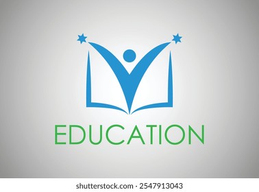 Ícone do vetor do design do logotipo de educação e graduação