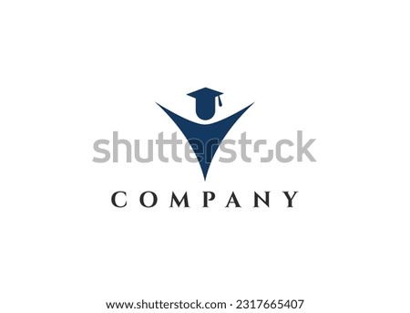 education , graduation   logo icon editable vector eps 10