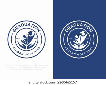 Education or Graduation logo, University and academy vector icons.