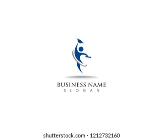 education graduation logo vector illustration