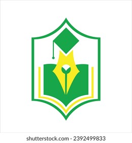 Education Graduation Pen Book Cap Logo Symbol