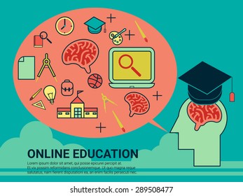 education and graduation related  background vector illustration for use as infographic element 


