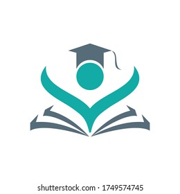 Bildungs-Graduierung Einfaches Symbol-Logo-Design für die Wirtschaft