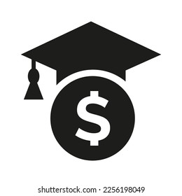 Education grant icon on white background.