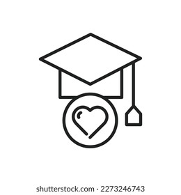 Education Grant. Scholarship. Student support. Educational funding vector line icon. Editable stroke