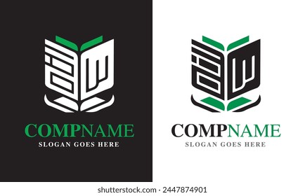 education graphic design logo idea vector sample book flat modern professional temple 