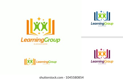 Education Group logo designs concept vector, Learning Group logo template vector illustration
