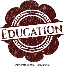 Education grunge seal
