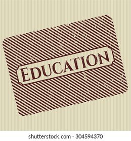 Education grunge seal