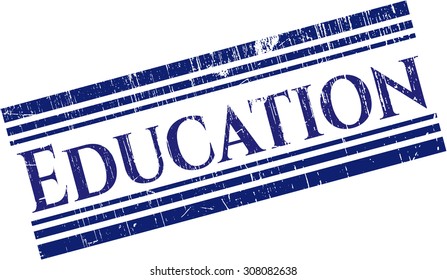 Education grunge seal