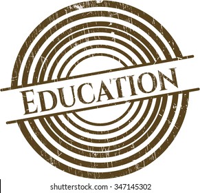 Sello de gruñón de la educación