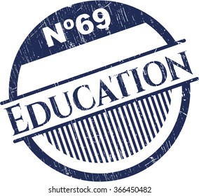 Education grunge stamp