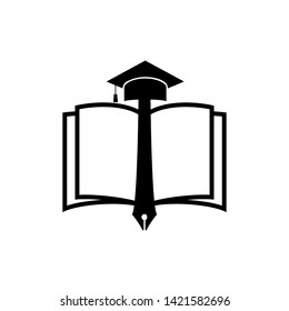 Education hand logo simple modern concept. Can use for logo, icon, symbol, mascott vector