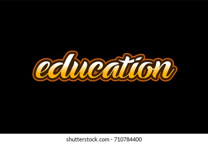 education handwritten text on a black background