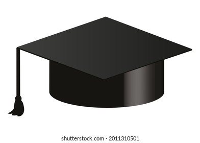Sombrero educativo. sombrero vector de graduación negro. Símbolo escolar.