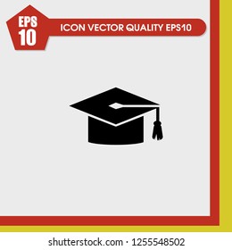 Education hat icon vector