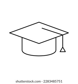Education Hat Icon. Vector illustration isolated on white background
