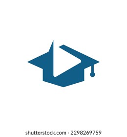 Logo moderno del botón de reproducción de educación