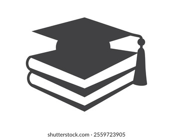 Education Hat silhouette vctor icon, logo, illustration.