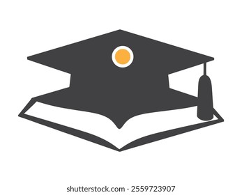 Education Hat silhouette vctor icon, logo, illustration.