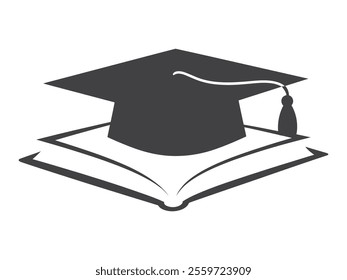 Education Hat silhouette vctor icon, logo, illustration.