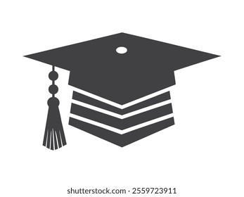 Education Hat silhouette vctor icon, logo, illustration.