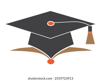 Education Hat silhouette vctor icon, logo, illustration.