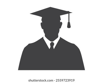 Education Hat silhouette vctor icon, logo, illustration.