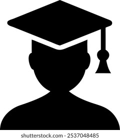Education head icon vector art illustration