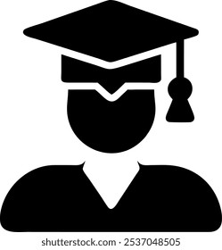 Education head icon vector art illustration