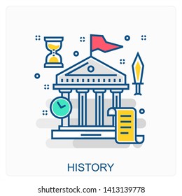 Education and History Icon Concept