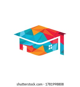 Education home vector logo design. Education studio or library logo template design vector.	