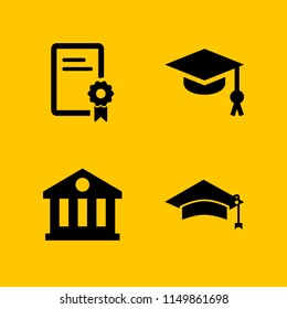 education icon. 4 education set with student and university vector icons for web and mobile app