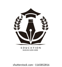 Education icon academic hat icon university vector logo