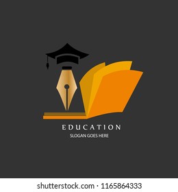 
Education icon academic hat icon university vector logo

