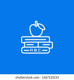 Education icon- Book with apple vector illustration icon