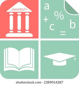 Education icon, designer original icon for education, science, self-education. Vector, cartoon illustration of intelligence development.