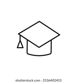 Education icon Flat art illustration in outline