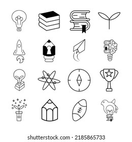 education icon. flat design learn concept. Black icon. vector, illlustation
