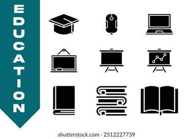 education icon. flat design style. Suitable for use for learning results, competitions, results. vector design template