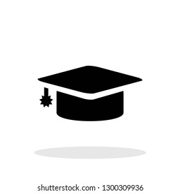 Education Icon In Flat Style. Graduation Symbol For Your Web Site Design, Logo, App, UI Vector EPS 10.