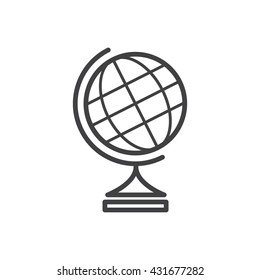 Education icon globe, geography