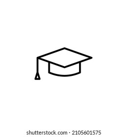 Education icon. Graduation cap sign and symbol. Graduate. Students cap