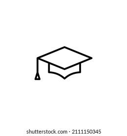 Education icon. Graduation cap sign and symbol. Graduate. Students cap
