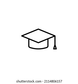 Education icon. Graduation cap sign and symbol. Graduate. Students cap
